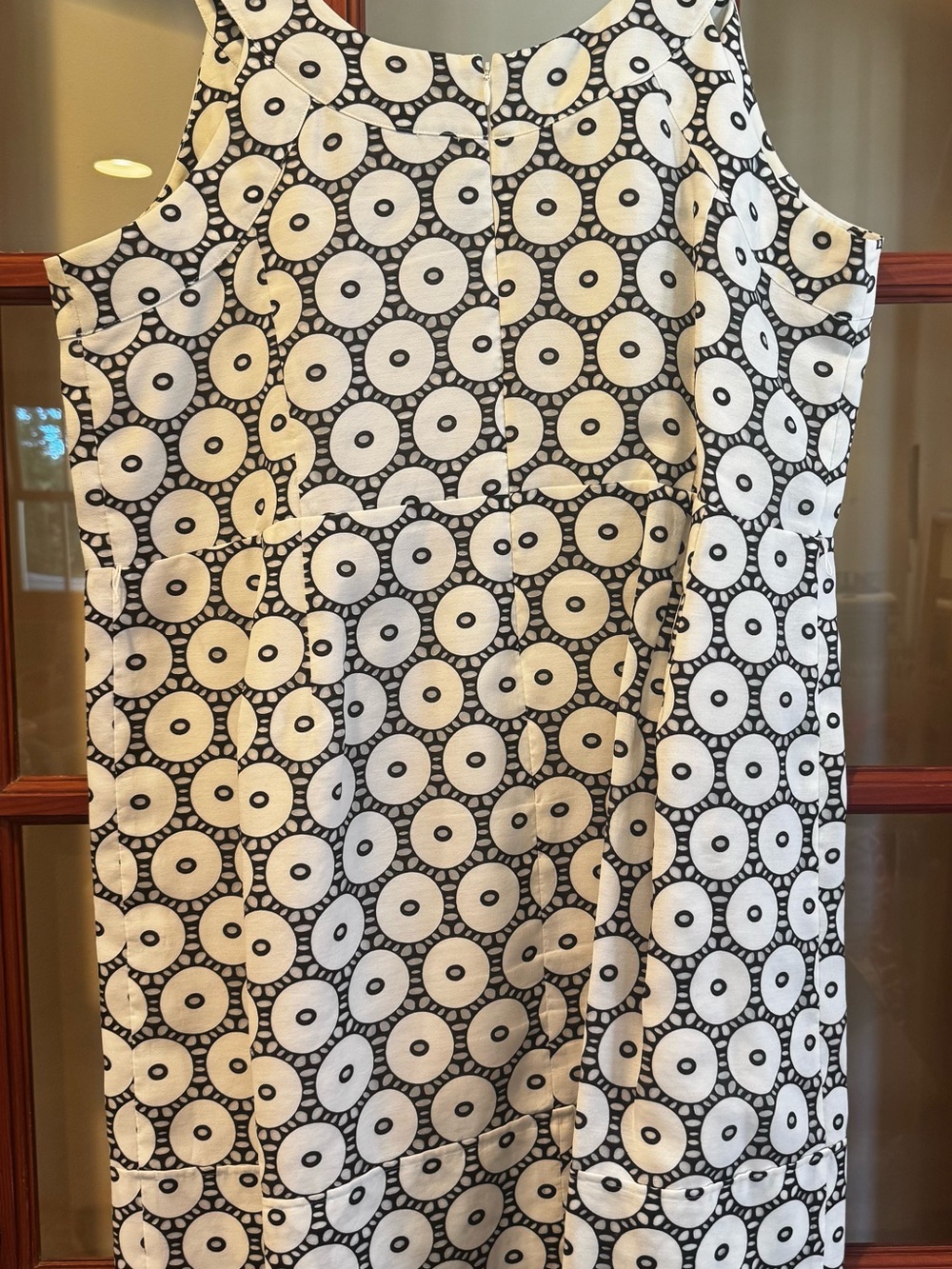 Isabel Toledo for Lane Bryant Sz 22 Black Ivory Graphic Sleeveless A-Line Dress - Picture 4 of 12